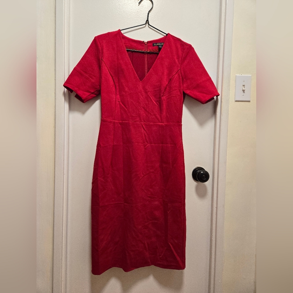 Brooks Brothers red sheath dress